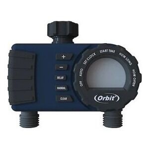 Orbit 2-Outlet Digital Hose Faucet Timer Programmable Garden Watering System
